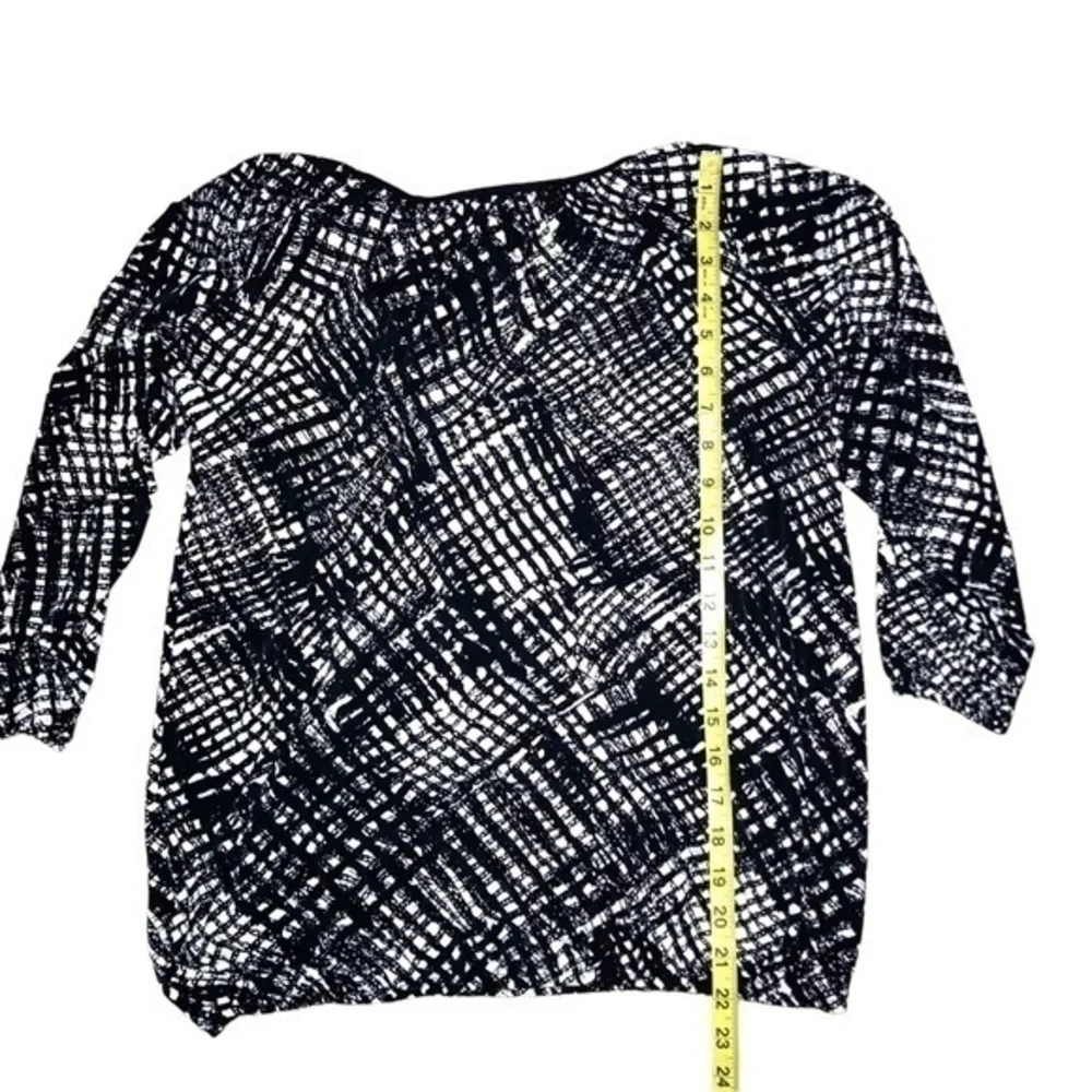 Michael Kors black white blouse